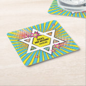 Stripboek Bar Mitzvah Star of David Kartonnen Onderzetters (Schuin)