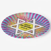 Stripboek Bar Mitzvah Star of David Papieren Bordje (Gekanteld)