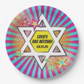 Stripboek Bar Mitzvah Star of David Papieren Bordje (Voorkant)