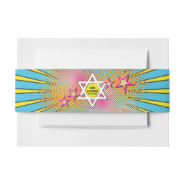 Stripboek Bar Mitzvah Star of David Uitnodigingen Wikkel