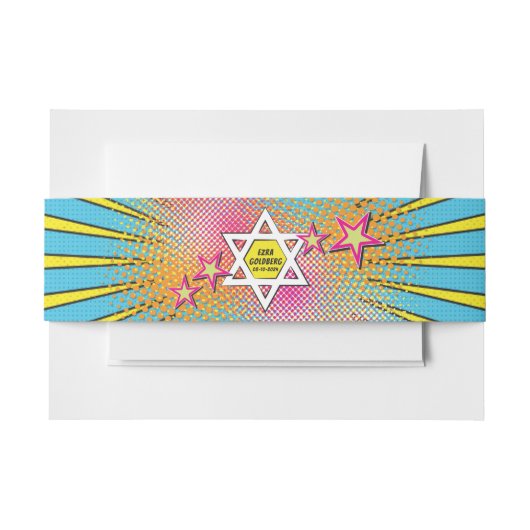 Stripboek Bar Mitzvah Star of David Uitnodigingen Wikkel (Voorkant Voorbeeld)