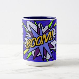 Stripboek BOOM Leuk Modern Koel Tweekleurige Koffiemok