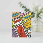 Stripboek cartoon-lettertypen! briefkaart (Staand voorkant)