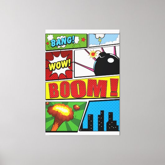 Stripboek cartoon-lettertypen! canvas afdruk (Voorkant)