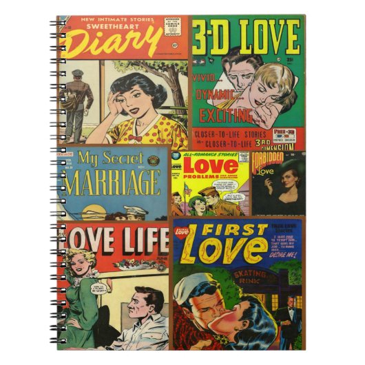 Stripboek 💥 Classic Love Collage Notitieboek (Voorkant)