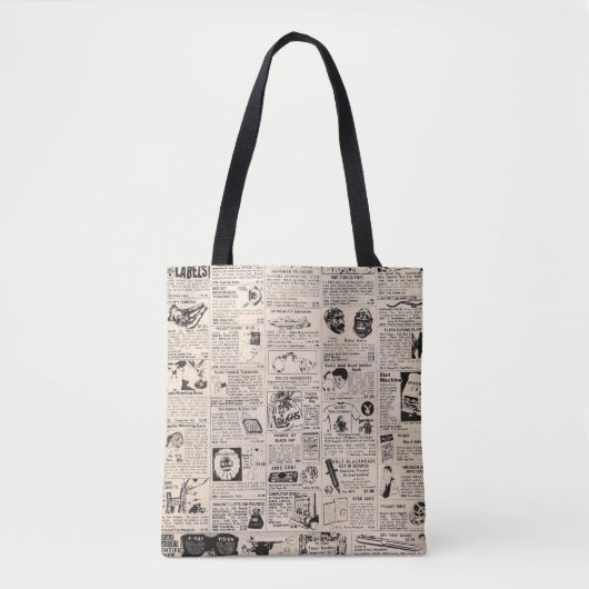 " stripboek Classified ads" Canvas tas (Voorkant)