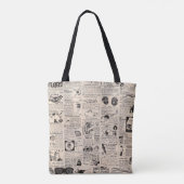 " stripboek Classified ads" Canvas tas (Achterkant)
