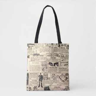 " stripboek Classified ads" Canvas tas