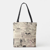 " stripboek Classified ads" Canvas tas (Achterkant)