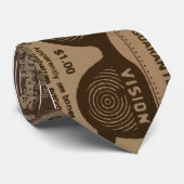  stripboek en bruine necktie stropdas (Opgerold)