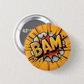 Stripboek Exclamations BAM Tekst Ronde Button 5,7 Cm (Voorkant /achterkant)