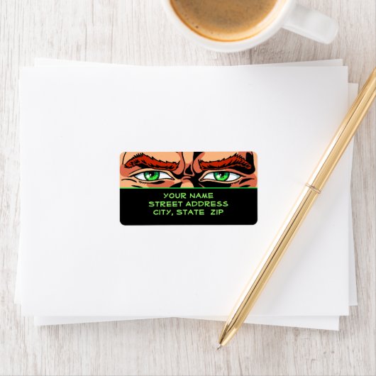 Stripboek Eyes Adresetiketten Etiket (Insitu)