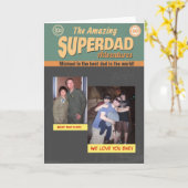 Stripboek fotokaart, Vaderdag verjaardag Kaart (Gele Bloem)