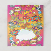 STRIPBOEK GEEK NERD BRUILOFT PLAATSKAARTJE (Buitenkant ongevouwen)