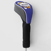 Stripboek gepersonaliseerde naam golf hoofddeksel golfheadcover (Schuin)