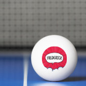 Stripboek grappige gepersonaliseerde naam trendy pingpongbal (Net)