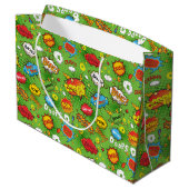 Stripboek groene cadeautas (Achterkant Gekanteld)
