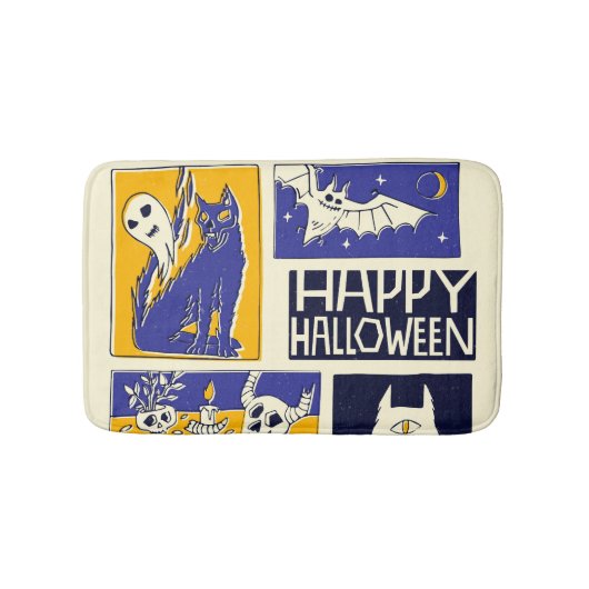 Stripboek Halloween Illustratie Badmat (Voorkant)