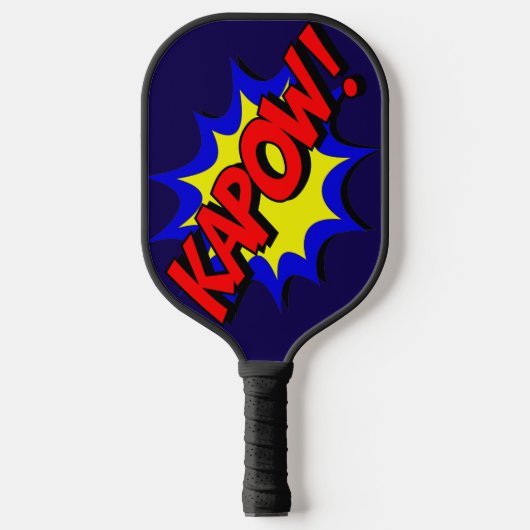 Stripboek Kapow! uitroep Pickleball Paddle (Voorkant)