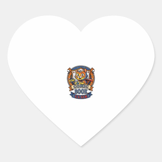 Stripboek Kat Katachtige Moeder Cadeau Idee - Stri Hart Sticker (Voorkant)