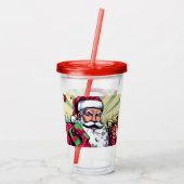 Stripboek Kerstman/Kerstmis Acryl Drinkbeker (Achterkant)