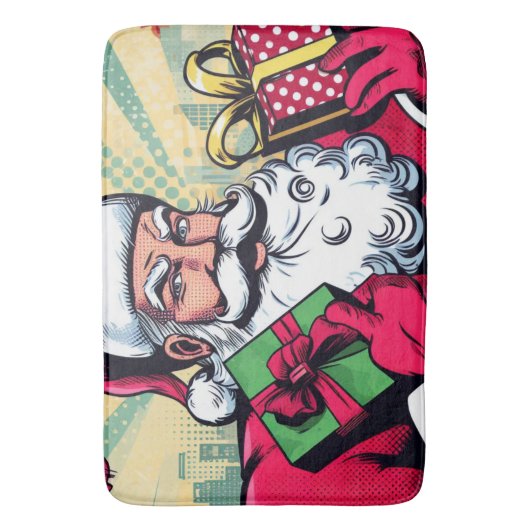 Stripboek Kerstman/Kerstmis Badmat (Voorkant Verticaal)