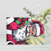 Stripboek Kerstman/Kerstmis Feestdagenkaart (Staand voorkant)