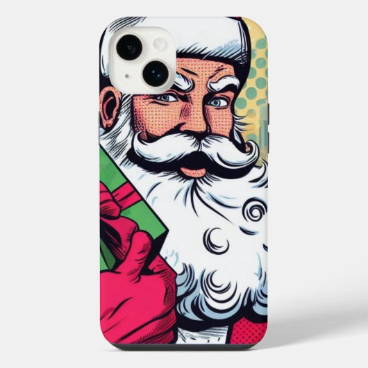 Stripboek Kerstman/Kerstmis iPhone Hoesje (Achterkant)