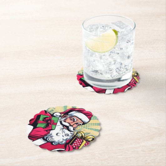 Stripboek Kerstman/Kerstmis Kartonnen Onderzetters (Insitu)