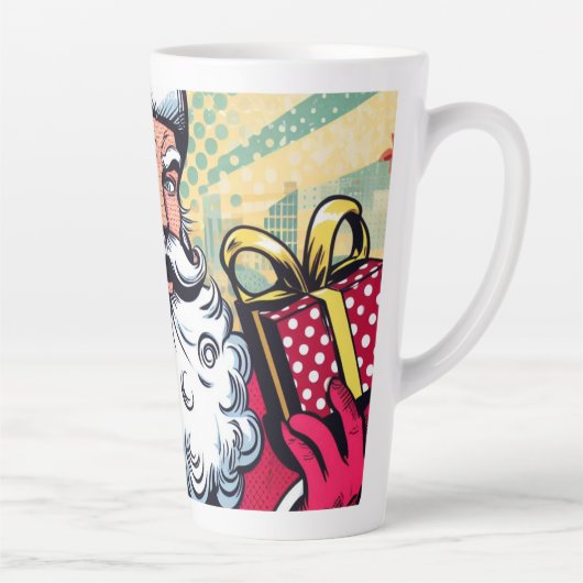 Stripboek Kerstman/Kerstmis Latte Mok (Rechts)