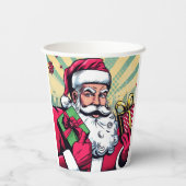 Stripboek Kerstman/Kerstmis Papieren Bekers (Achterkant)