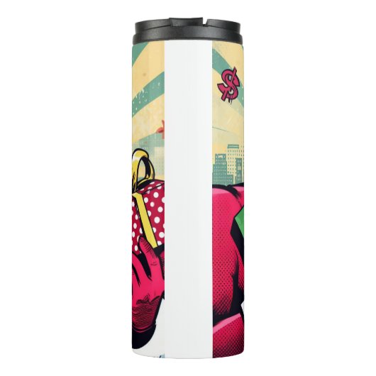 Stripboek Kerstman/Kerstmis Thermosbeker (Achterkant)