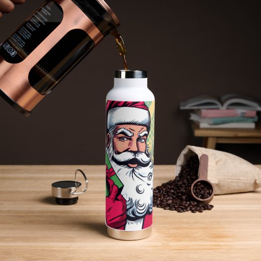 Stripboek Kerstman/Kerstmis Waterfles (Koffie)