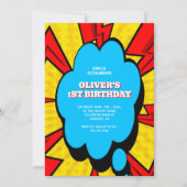 Stripboek Kind 1e Verjaardag Kaart (Voorkant)