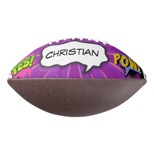 Stripboek Kunst Pop Fun Paarse American Football (Gedraaid 270)