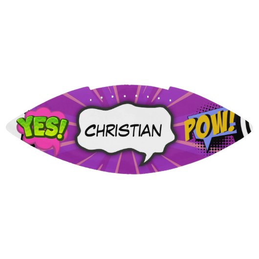 Stripboek Kunst Pop Fun Paarse American Football (Paneel)