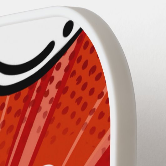 Stripboek Kunst Pop Ouch Funny Pickleball Paddle (Links Detail)