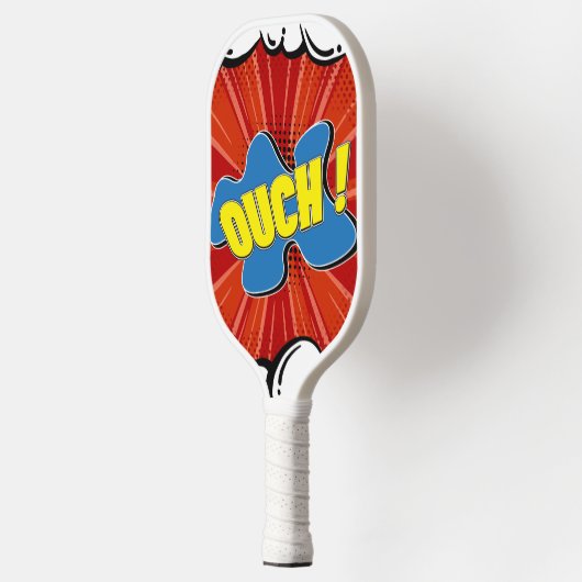 Stripboek Kunst Pop Ouch Funny Pickleball Paddle (Links)