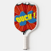 Stripboek Kunst Pop Ouch Funny Pickleball Paddle (Achterkant)