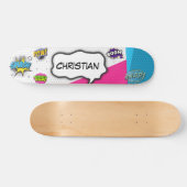 Stripboek Kunst Pop Plezier Persoonlijk Skateboard (Horizontaal)