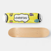 Stripboek Kunst Pop Plezier Persoonlijk Skateboard (Horizontaal)