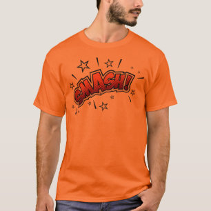 Stripboek Kunst Smash EXclamatie Oranje T-shirt
