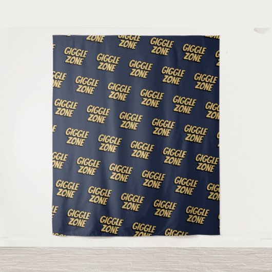 Stripboek Lachzone Tekst Navy Foto Achtergrond Wandkleed (Voorkant)
