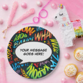 Stripboek Modern Fun Speech Bubble Papieren Bordje (Feest)