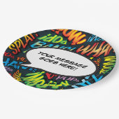 Stripboek Modern Fun Speech Bubble Papieren Bordje (Gekanteld)