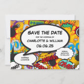 Stripboek Modern Leuk Bruiloft Save The Date (Voorkant)