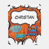 Stripboek Pop Art Bang Custom Fleece Deken (Voorkant)