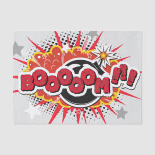 Stripboek Pop Art Boom Explosion Tissuepapier