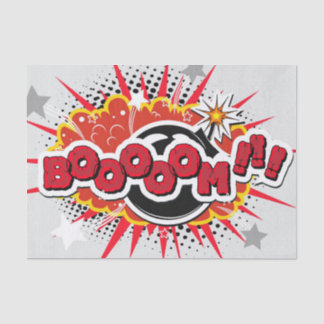 Stripboek Pop Art Boom Explosion Tissuepapier
