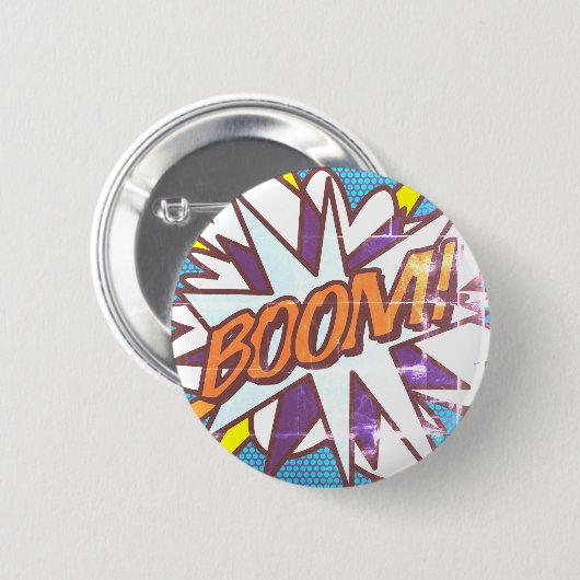 Stripboek Pop Art BOOM! Retro Ronde Button 5,7 Cm (Voorkant /achterkant)